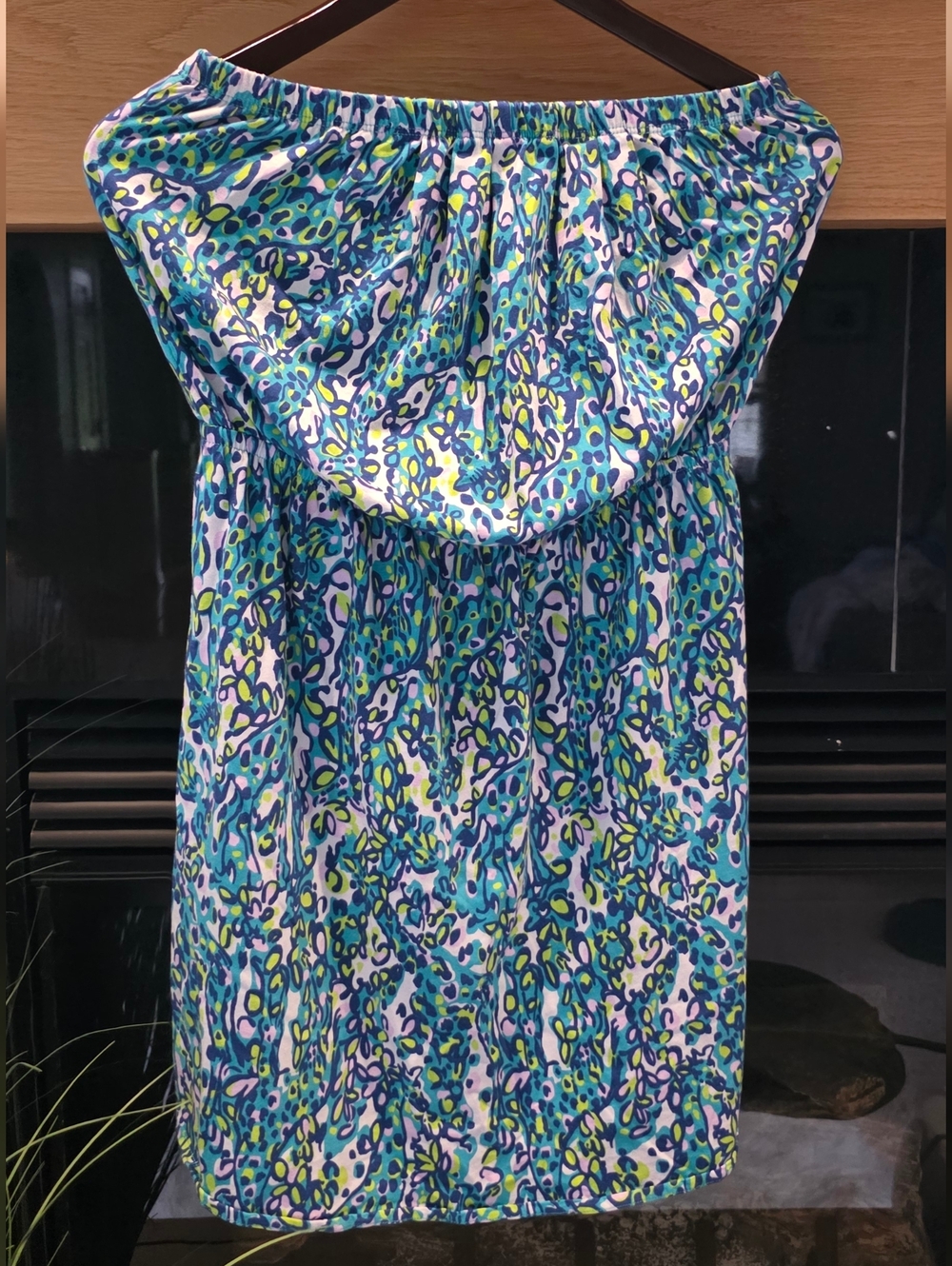 EUC Windsor Strapless Dress Coverup in Sea Blue Green Its A Stretch 🌴 🌊 Size M